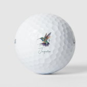 Mooie kolibrie gepersonaliseerde Waterverf Golfballen (Voorkant)