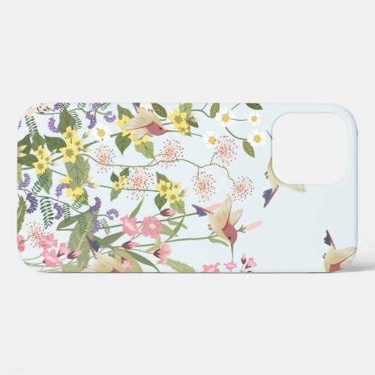 Mooie kolibrie in de bloemenhoed Case-Mate iPhone case (Achterkant (horizontaal))
