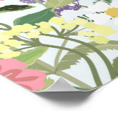 Mooie kolibrie in de bloemenhoed poster (Hoek)