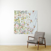 Mooie kolibrie in de bloemenhoed wandkleed (In Situ (horizontaal))