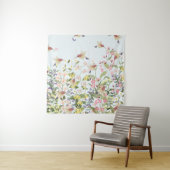 Mooie kolibrie in de bloemenhoed wandkleed (In situ)