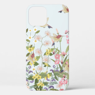 Mooie kolibrie in zoete bloemige bloementuin Case-Mate iPhone case