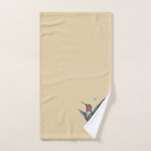 Mooie kolibrie op lichtbeige bad handdoek (Handdoek)