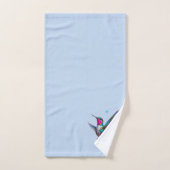 Mooie kolibrie op lichtblauw bad handdoek (Handdoek)