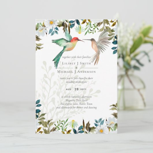 Mooie KOLIBRIE Paar Huwelijk (Staand voorkant)