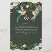 Mooie KOLIBRIE Paar Huwelijk Flyer (Achterkant)