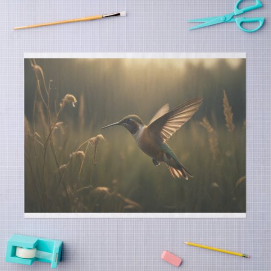 Mooie kolibrie tissuepapier (Craft)