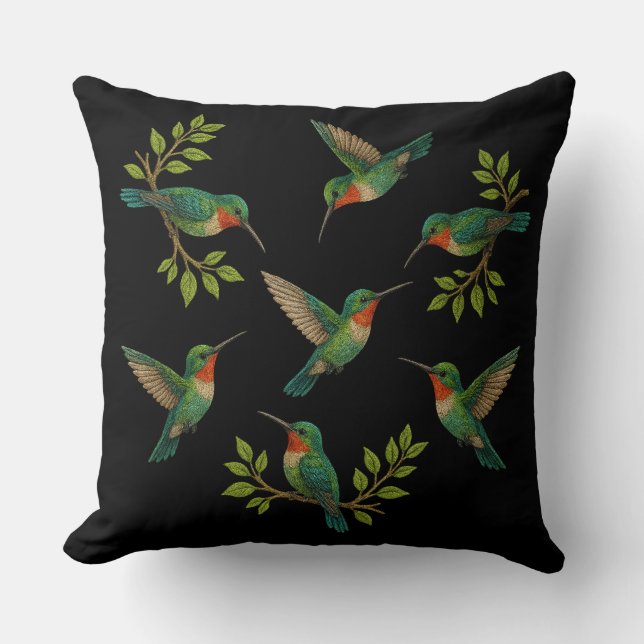 Mooie kolibrie vogels kussen (Voorkant)