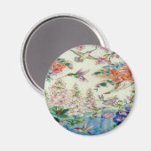 Mooie kolibries Bloemen Glas in lood Art Magneet (Voorkant / Achterkant)