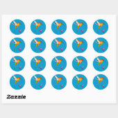 Mooie kolibries (Colibri) Ronde Sticker (Vel)