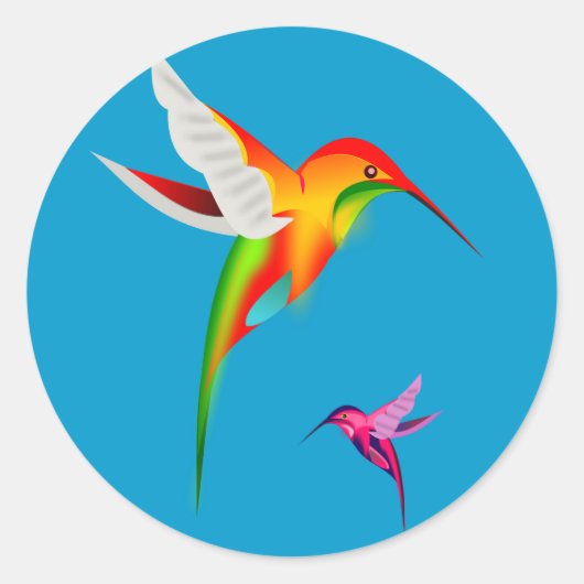 Mooie kolibries (Colibri) Ronde Sticker (Voorkant)
