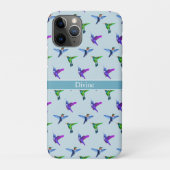 Mooie kolibries op licht turquoise blauw Case-Mate iPhone case (Achterkant)
