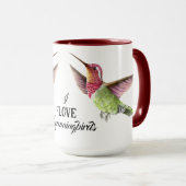 Mooie kolibries tijdens de vlucht mok (Voorkant rechts)