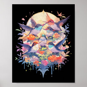 Mooie Kolibries Vogel Kijken Earth Day Nat Poster
