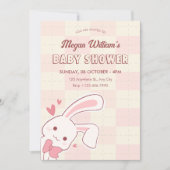 Mooie konijn baby shower kaart (Voorkant)