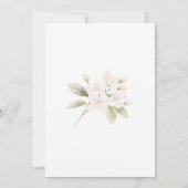 Mooie Konijn Bloemrijke Waterverf Pasen Brunch Kaart (Achterkant)