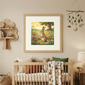 Mooie Konijn Bosdieren Kinderkamer Poster