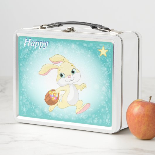 Mooie konijn en ster op lichtblauw (In situ)