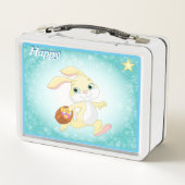 Mooie konijn en ster op lichtblauw (Achterkant)