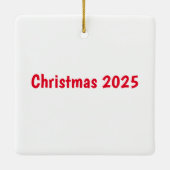 Mooie Konijn Kerst Keramisch Ornament (Achterkant)