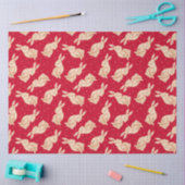 Mooie Konijn Konijn Kerst Tissue Papier (Craft)