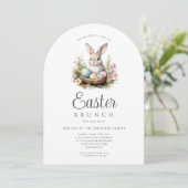 Mooie Konijn Pasen Brunch Boog Kaart (Staand voorkant)