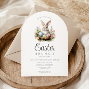 Mooie Konijn Pasen Brunch Boog Kaart