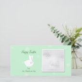 Mooie Konijn Pasen Fotokaarten Feestdagenkaart (Staand voorkant)