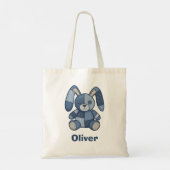 Mooie Konijn Patchwork Denim  Tote Bag (Achterkant)