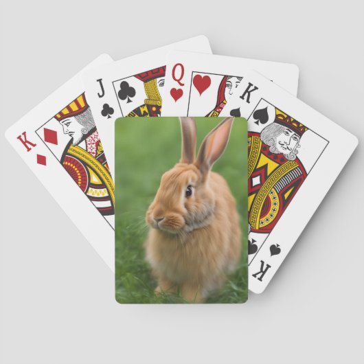 Mooie konijn pokerkaarten (Achterkant)