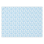 Mooie Konijn Silhouetten Op Blauwe Paaspatroon Tafelkleed (Voorkant (Horizontaal))
