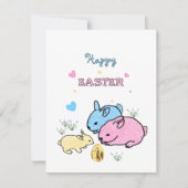 Mooie konijnen  feestdagenkaart (Voorkant)