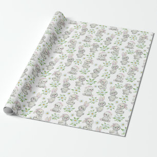 Mooie Konijnen Patroon Inpakpapier