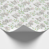 Mooie Konijnen Patroon Inpakpapier (Hoek)