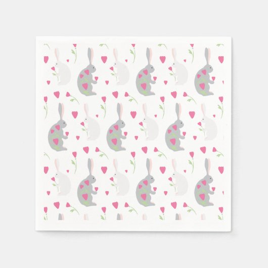 Mooie konijntjes. servet (Voorkant)