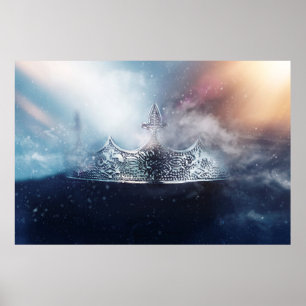 Mooie koningin en koningskroon poster