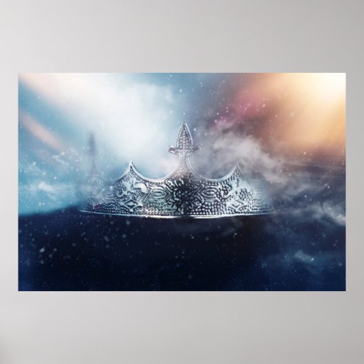 Mooie koningin en koningskroon poster (Voorkant)