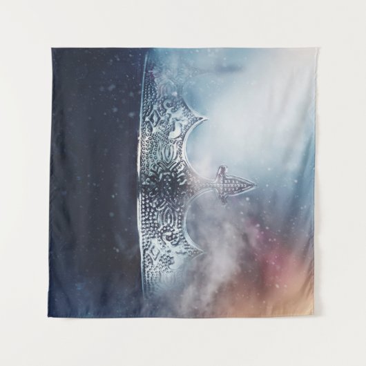 Mooie koningin en koningskroon wandkleed (Voorkant (horizontaal))