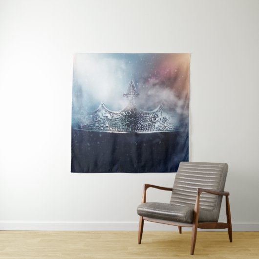 Mooie koningin en koningskroon wandkleed (In situ)