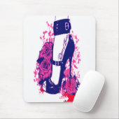 Mooie koningin van harten getatoeëerd voet muismat (Met muis)