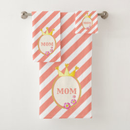 Mooie koninginnenkroon bad handdoek