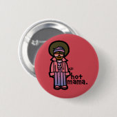 mooie kont . . op. ronde button 5,7 cm (Voorkant /achterkant)