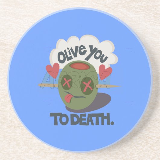 Mooie kool waar ik van Afrika hou Zandsteen Onderzetter (Voorkant)