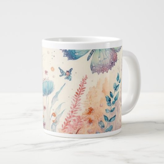 Mooie kop van een drankje in vlinderkleur (Voorkant rechts)