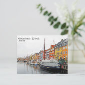 Mooie Kopenhagen/Nyhavn/Denemarken Ansichtkaart! Briefkaart (Staand voorkant)