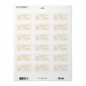 Mooie koppel monogram retouradres sticker (Full Sheet)