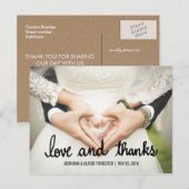 Mooie koppels foto bruiloft liefde en Bedankt Briefkaart (Voorkant / Achterkant)