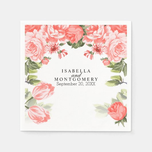 Mooie koraalventilator servet (Voorkant)