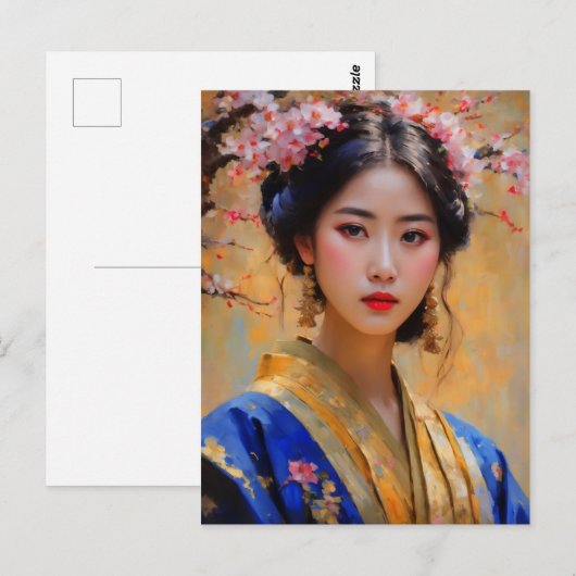 Mooie Koreaanse Lady Prinses Briefkaart (Voorkant / Achterkant)