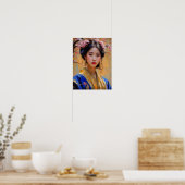 Mooie Koreaanse Lady Prinses Poster (Keuken)